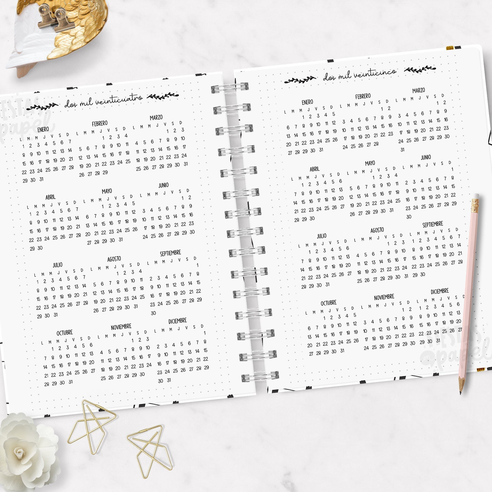 Planner Sin Fecha - Dos días por página