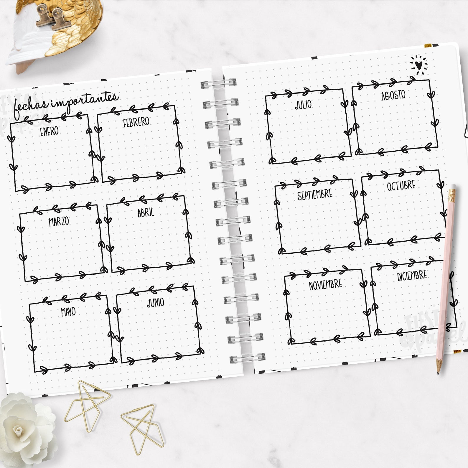 Planner Sin Fecha - Dos días por página