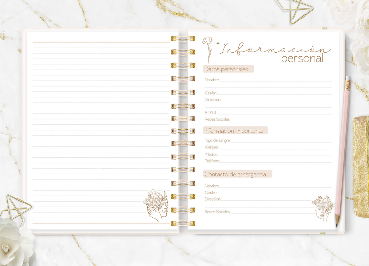 Agenda de Citas 2027 Beauty Flower