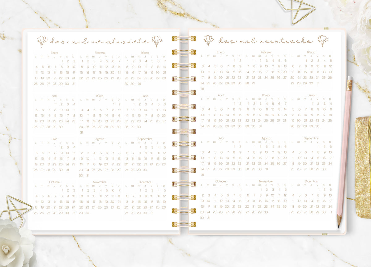 Agenda de Citas 2027 Beauty Flower