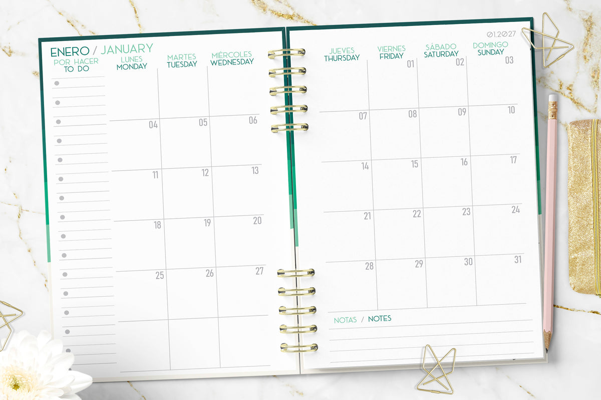 Agenda Ejecutiva Turquoise 2027 Semanal