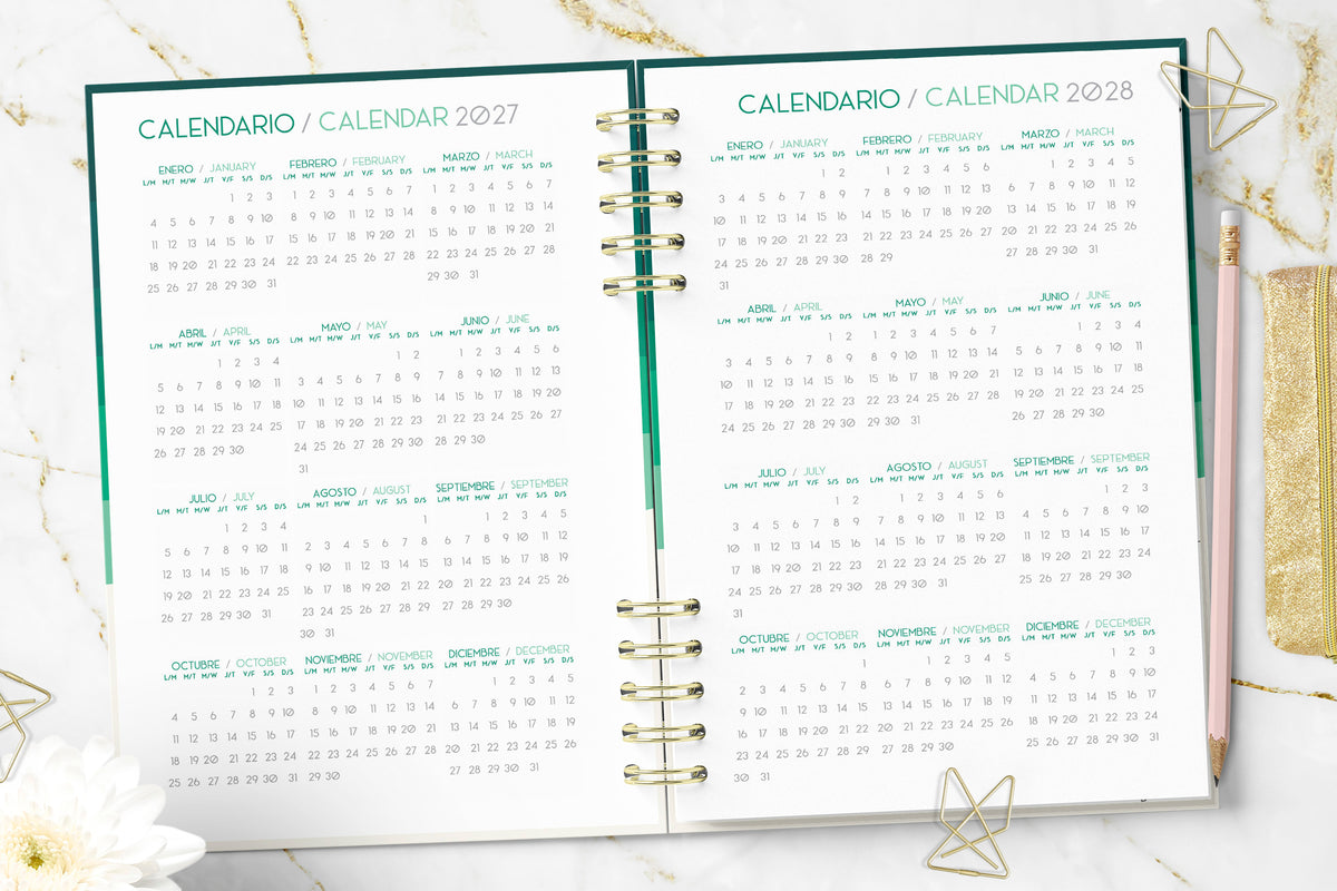 Agenda Ejecutiva Turquoise 2027 Semanal