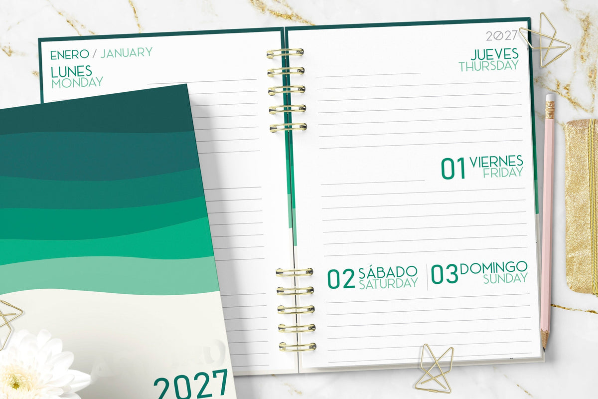 Agenda Ejecutiva Turquoise 2027 Semanal (portada sin nombre)