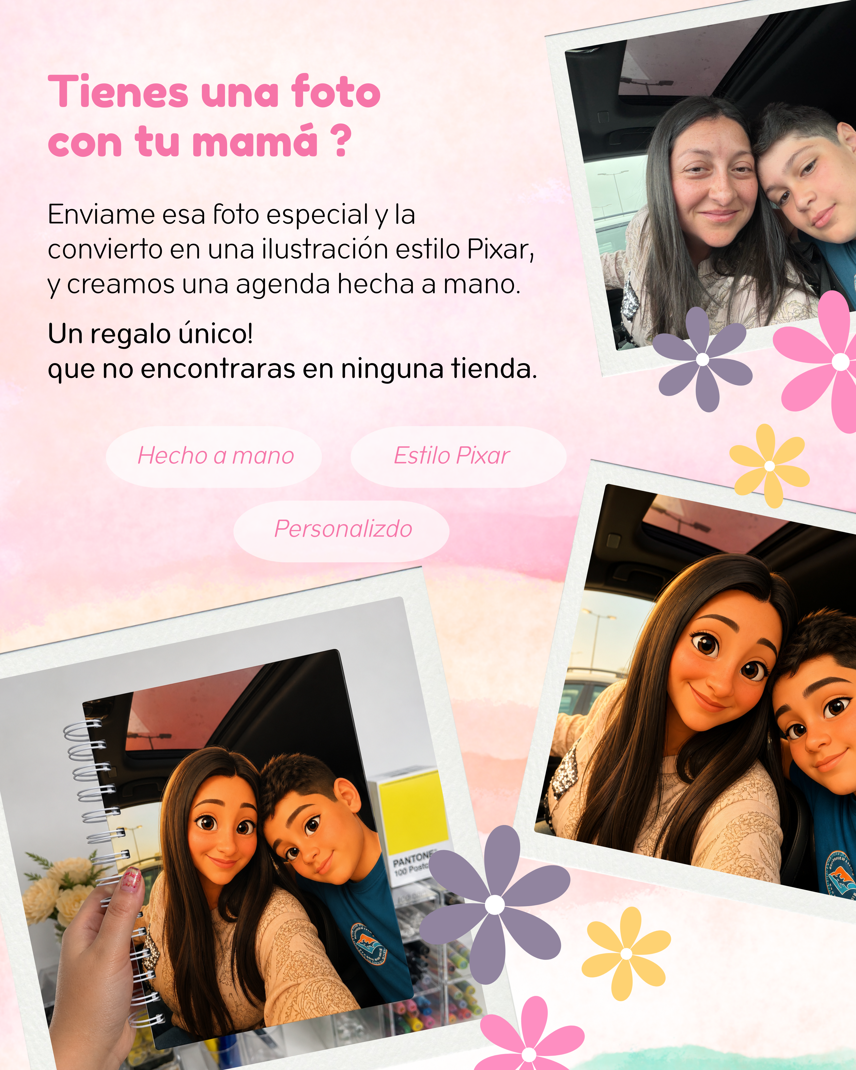 Agenda Personalizada Estilo Pixar