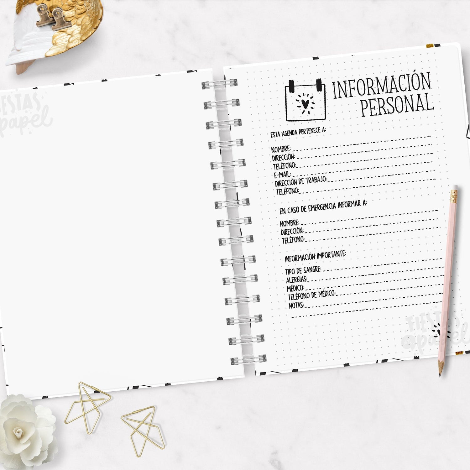 Planner Sin Fecha - Dos días por página