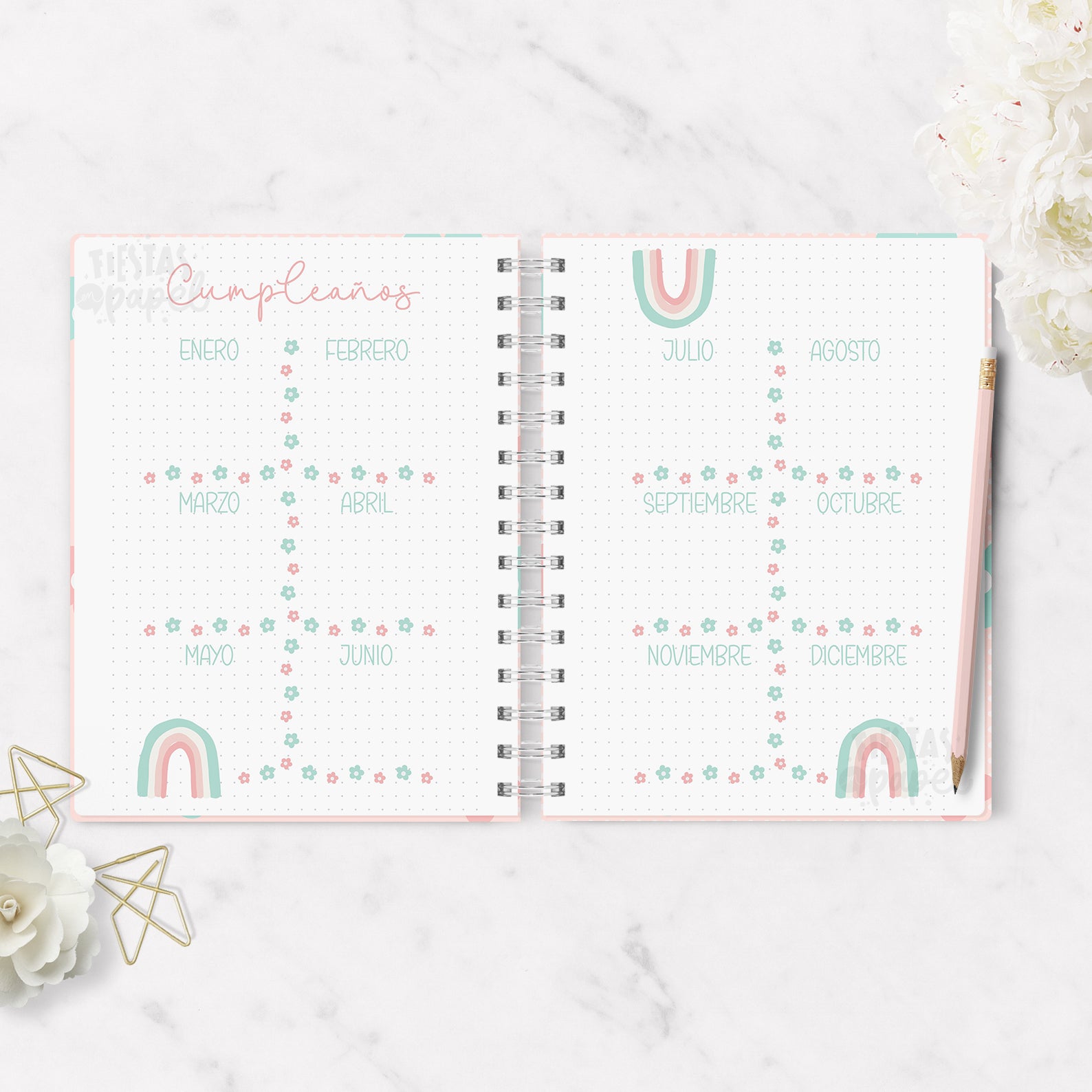 Agenda 2026 Rainbow Bullet Diaria