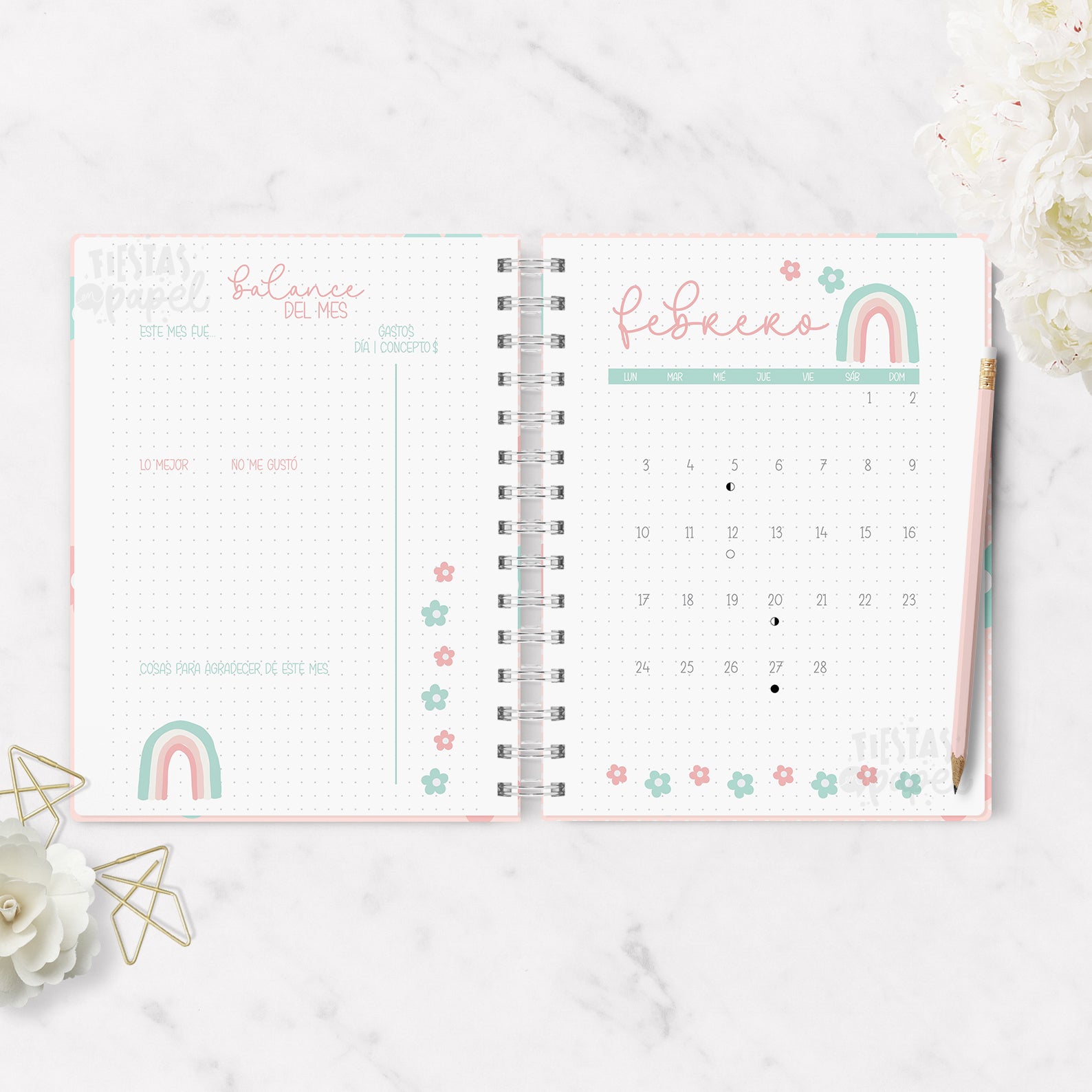 Agenda 2026 Rainbow Bullet Diaria