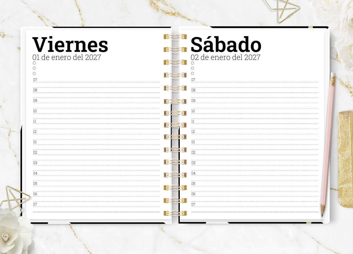 Agenda 2027 Black Tint Diaria