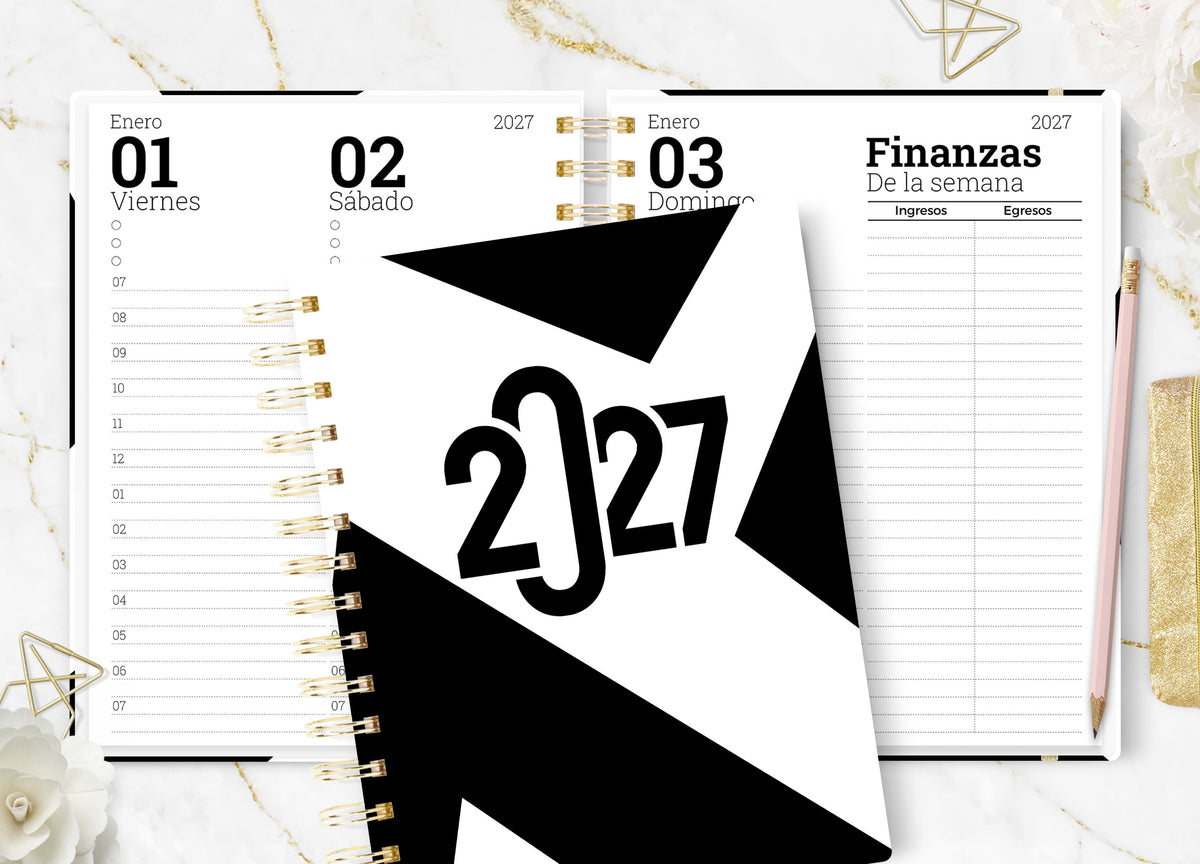 Agenda 2027 Black Tint Dos Días