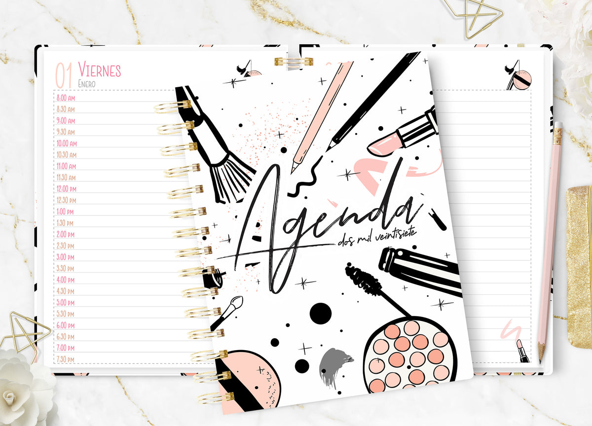 Agenda de Citas Makeup 2027 Diaria