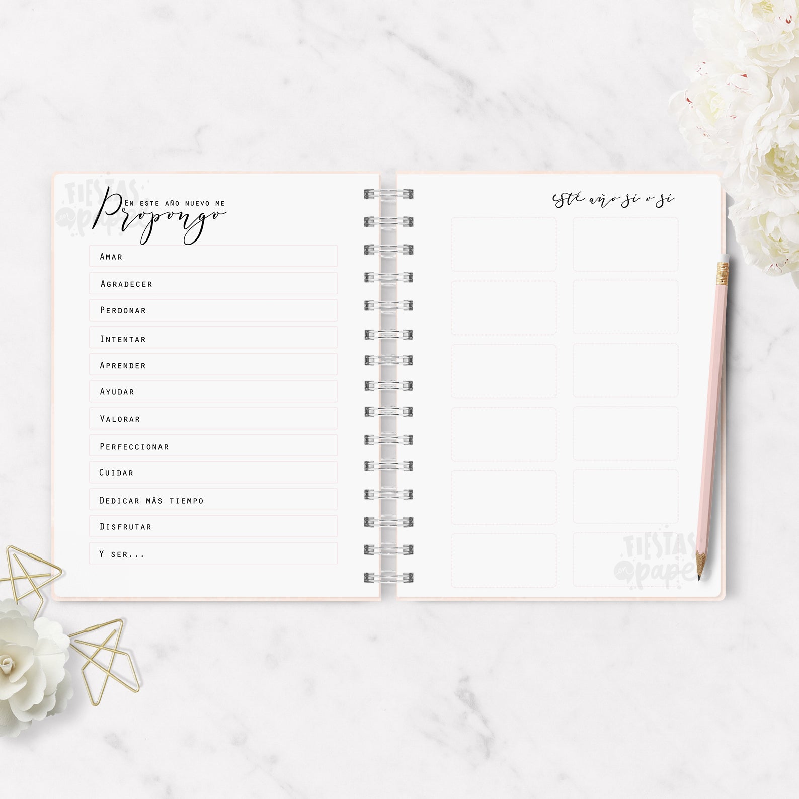 Agenda 2026 Minimalist Pink Diaria