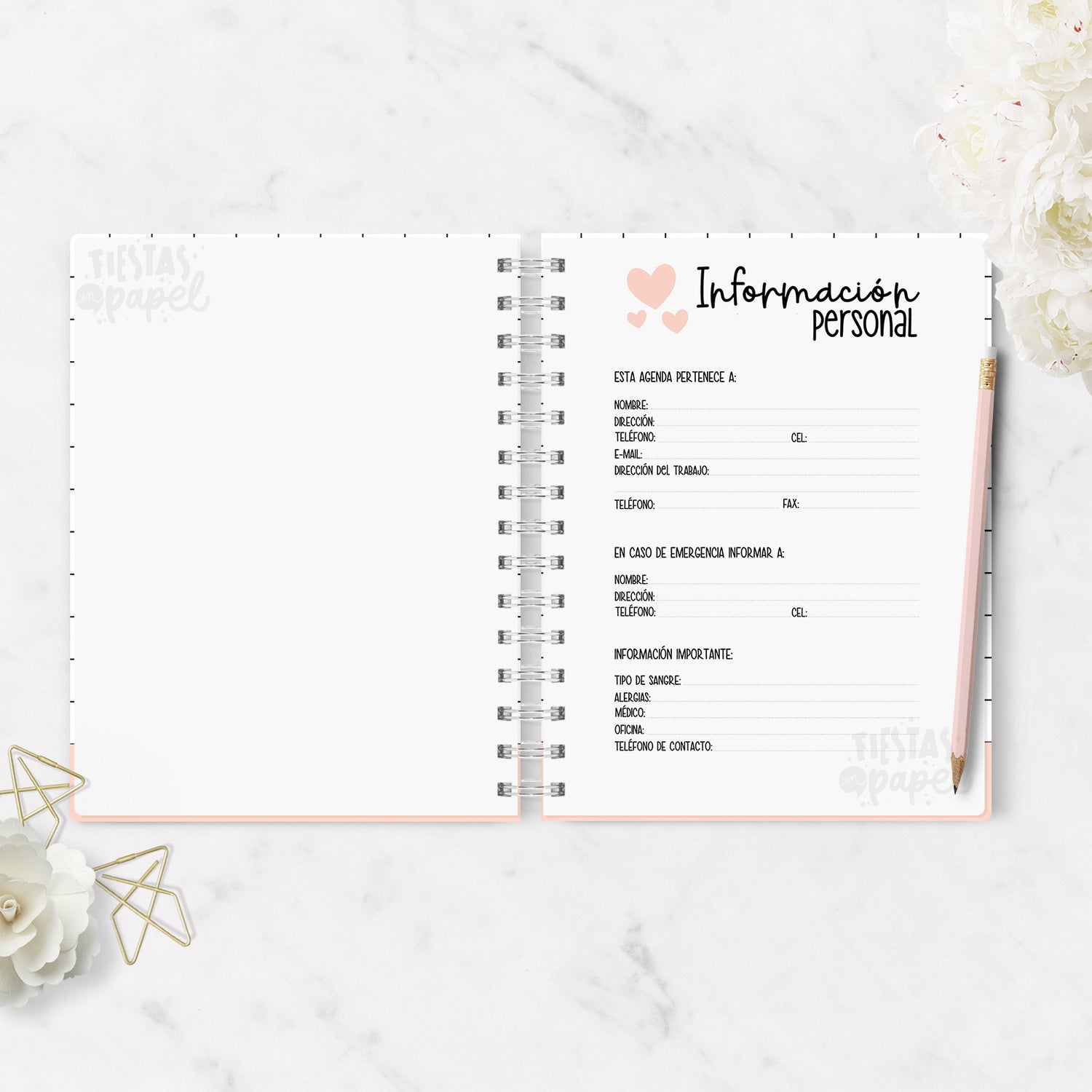 Agenda Pink Hearts 2026 Diaria