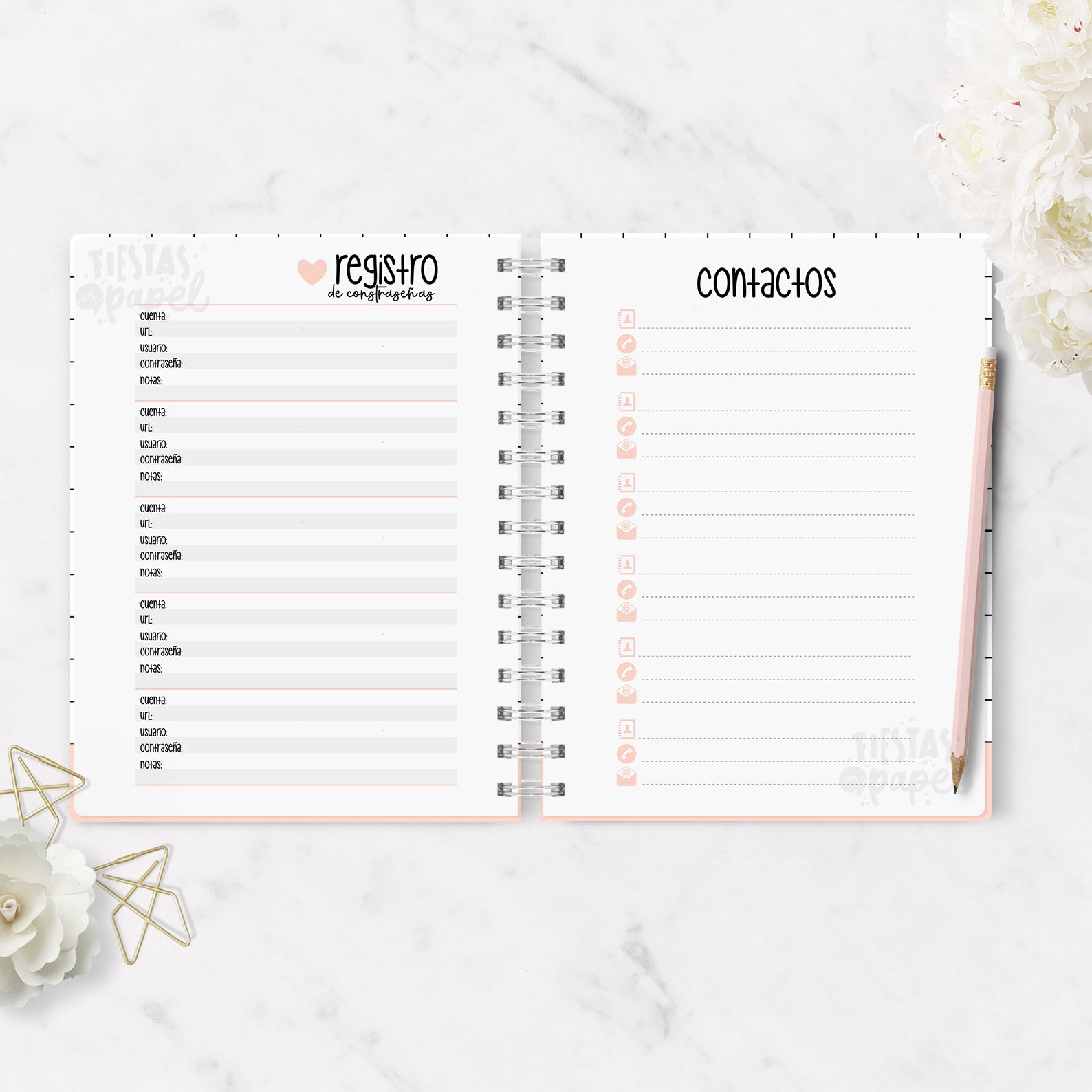 Agenda Pink Hearts 2026 Diaria