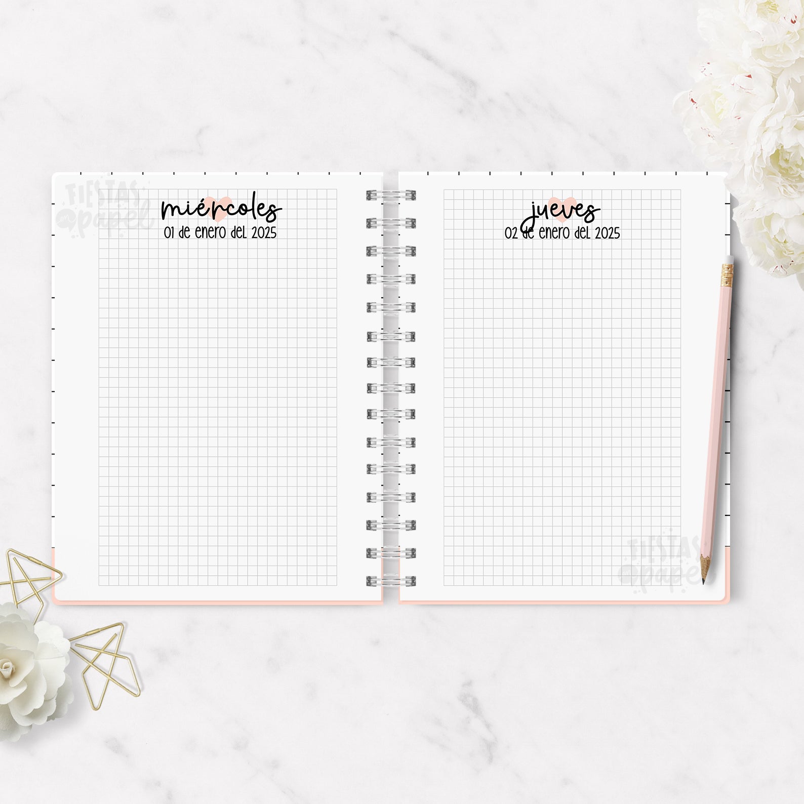 Agenda Pink Hearts 2026 Diaria