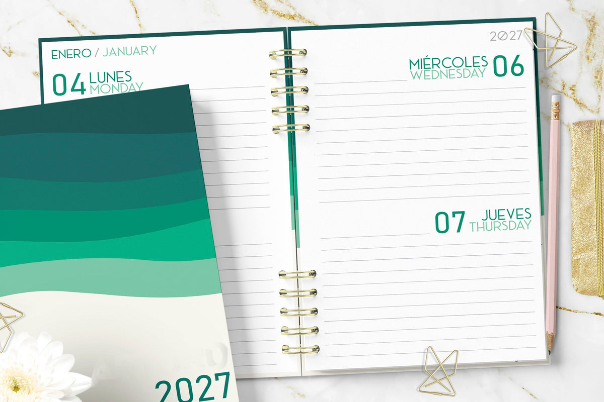 Agenda Ejecutiva Turquoise 2027 Dos Días (portada sin nombre)