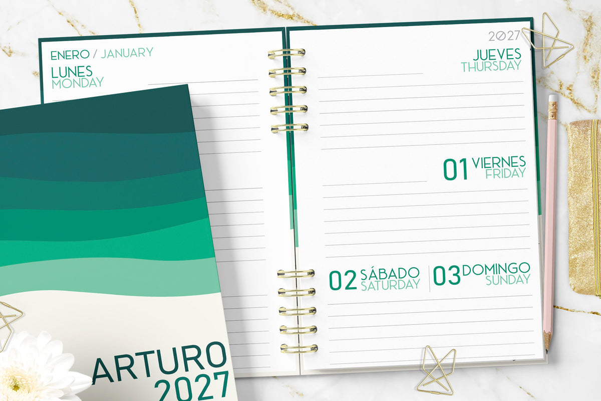 Agenda Ejecutiva Turquoise 2027 Semanal