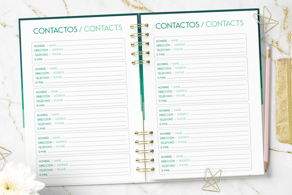 Agenda Ejecutiva Turquoise 2027 Semanal